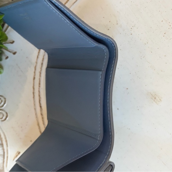 Celine MinibLight blue color block trifold leather wallet - Picture 4 of 7